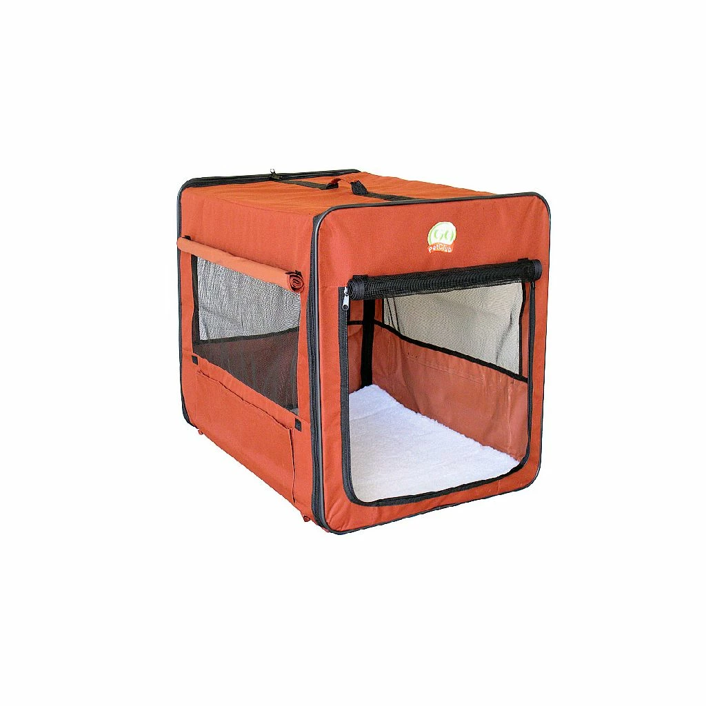 Go Pet Club Polyester Soft Dog Crate, 43 in., Brown