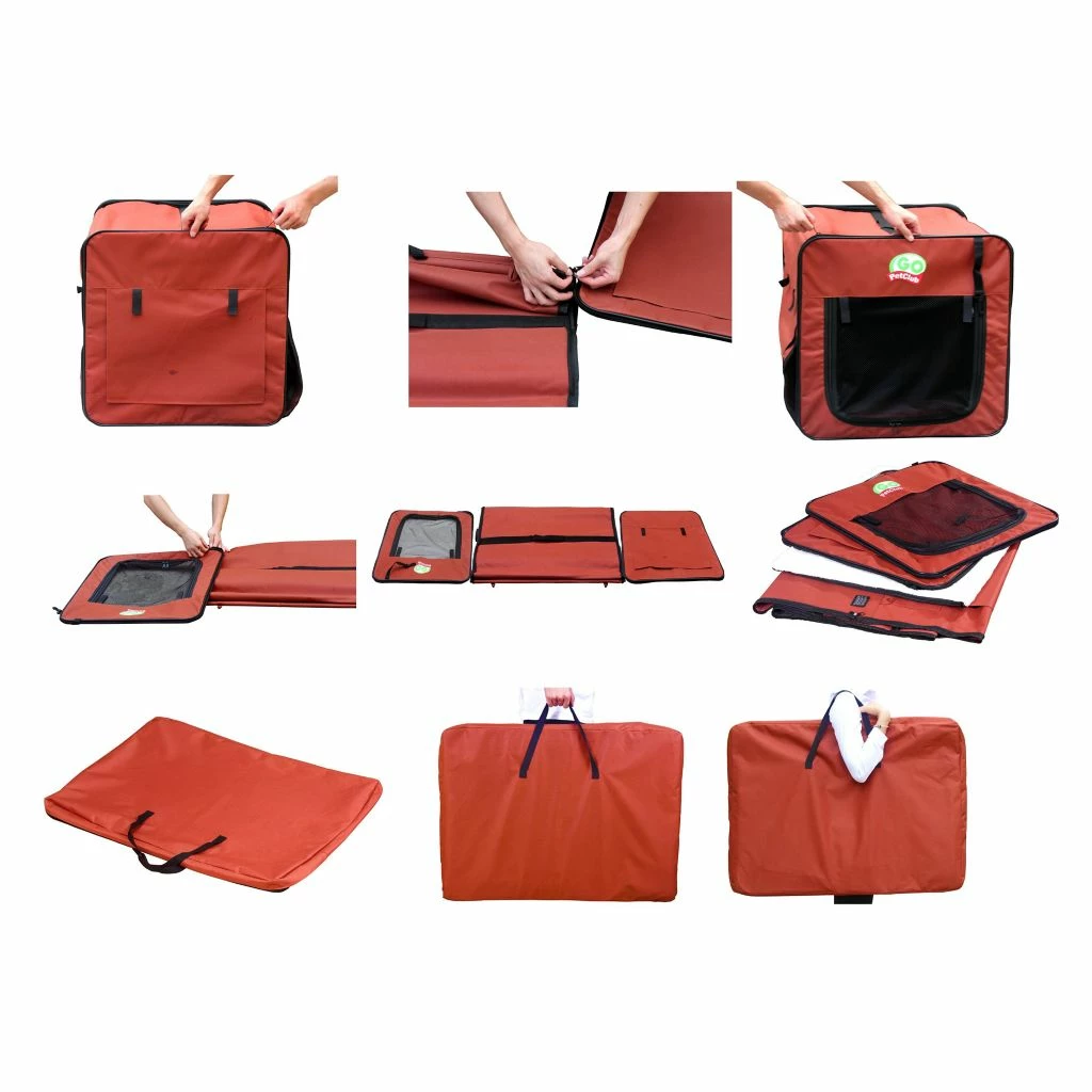 Go Pet Club Polyester Soft Dog Crate, 43 in., Brown - Image 4