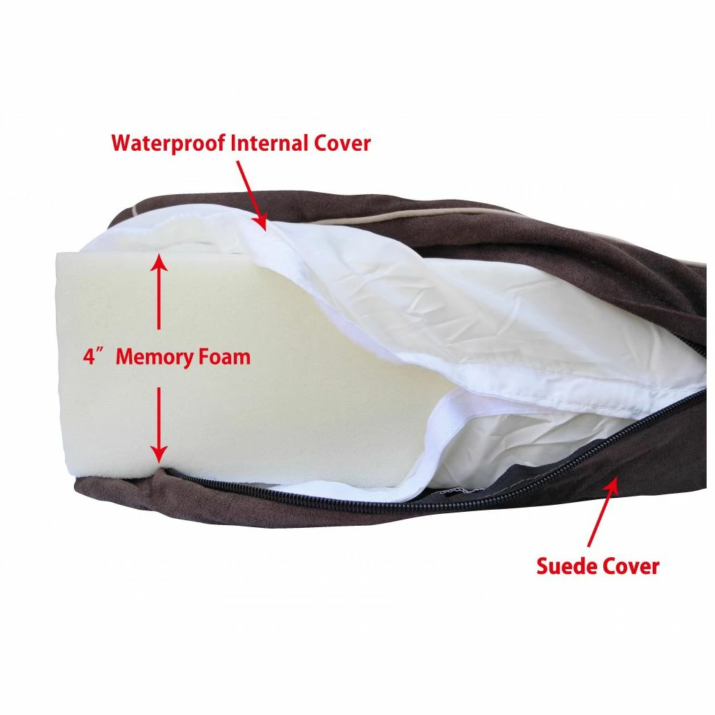 Go Pet Club Solid Memory Foam Orthopedic Mattress Dog Bed with Waterproof Cover, BB-25 - Image 4