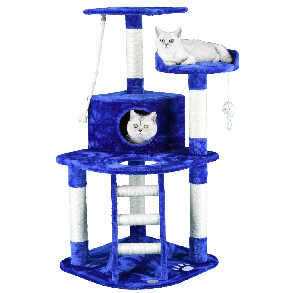 Go Pet Club 47.5 in. Cat Tree Condo Furniture, Blue - Image 2