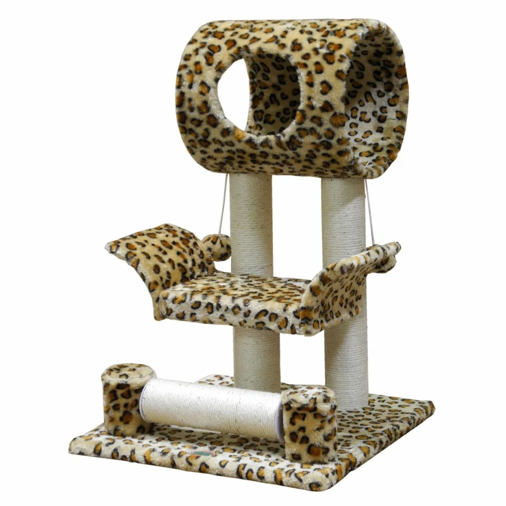 Go Pet Club 28 in. Cat Tree Condo Furniture, Leopard