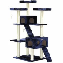 Go Pet Club 72 in. Cat Tree, Blue