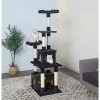 Go Pet Club 67.25 in. Cat Tree Furniture Condo, Black