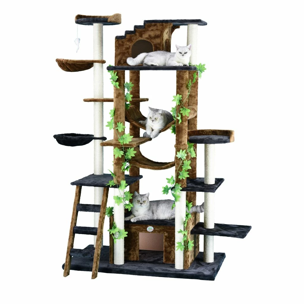 Go Pet Club 77 in. Cat Tree Condo - Image 2