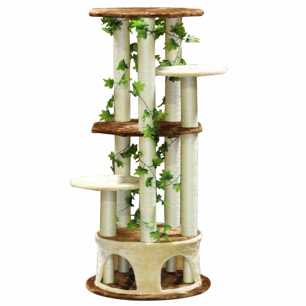 Go Pet Club 61 in. Cat Tree Furniture, Beige - Image 3