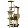 Go Pet Club 67 in. Cat Condo House Furniture, Beige/Brown