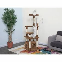 Go Pet Club 65.5 in. Cat Tree, Brown