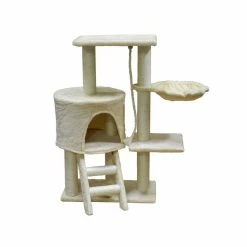 Go Pet Club 38 in. Cat Tree Condo Furniture, Beige