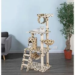 Go Pet Club 62 in. Paw Print Cat Tree