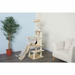 Go Pet Club 70 in. Cat Tree Condo Furniture, Beige