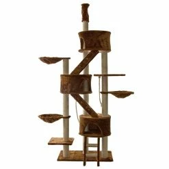 Go Pet Club 106 in. Brown Cat Tree Condo Furniture