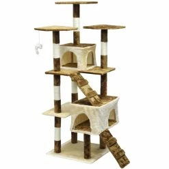 Go Pet Club 63 in. Homessity Cat Tree House Condo Bed Scratching Post Furniture