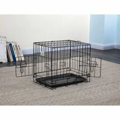 Go Pet Club 2-Door Metal Dog Crate with Divider, 24 in.