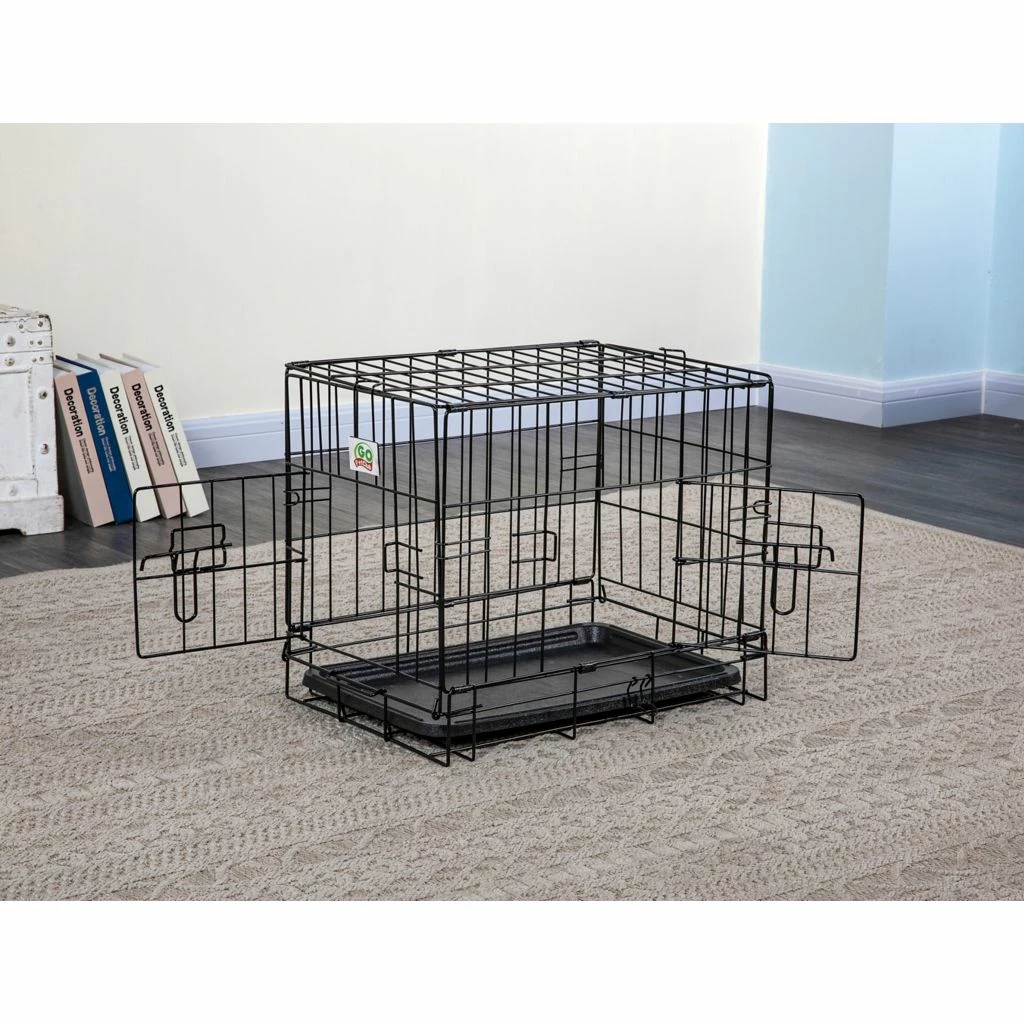 Go Pet Club 2-Door Metal Dog Crate with Divider, 24 in.