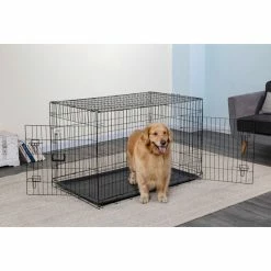 Go Pet Club 2-Door Metal Dog Crate with Divider, 48 in.