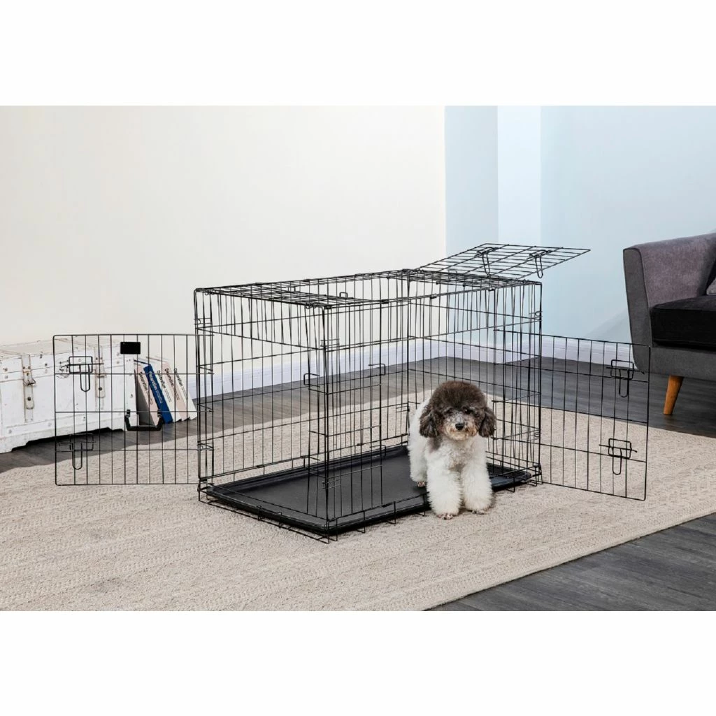 Go Pet Club 3-Door Metal Dog Crate with Divider, 36 in. - Image 2