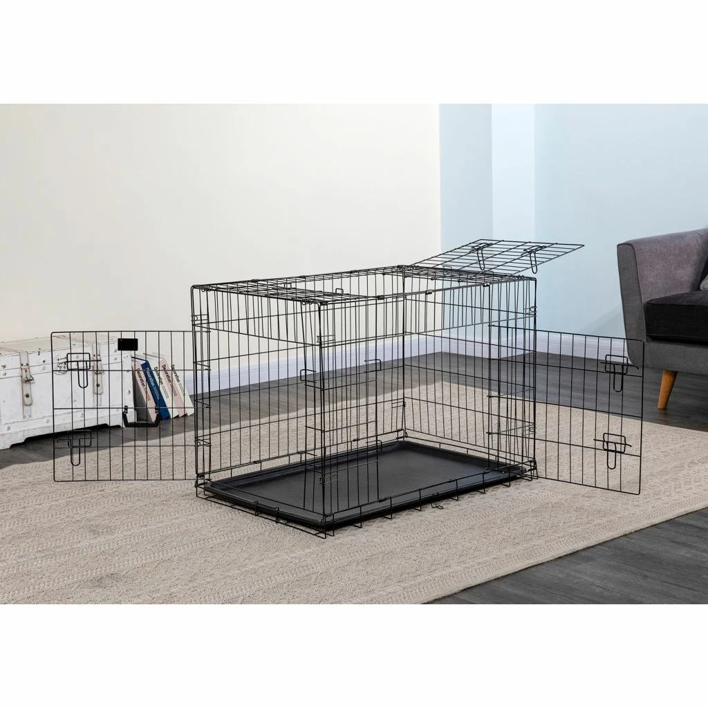Go Pet Club 3-Door Metal Dog Crate with Divider, 36 in. - Image 3