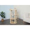 New! Go Pet Club 46 in. Jungle Rope Cat Tree Scratcher with Sisal Covered Posts, Compressed Wood, Faux Fur Finish, Beige