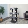 New! Go Pet Club 46 in. Jungle Rope Cat Tree Scratcher with Sisal Covered Posts, Compressed Wood, Faux Fur Finish, Gray
