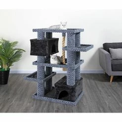 New! Go Pet Club 50.5 in. Sequoia Cat Tree House with Jungle Rope, Carpet, Faux Fur