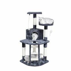 New! Go Pet Club 48 in. Classic Cat Tree Condo with Sisal Covered Posts, Compressed Wood, Faux Fur Finish