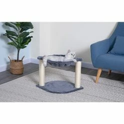 New! Go Pet Club 18 in. Cat Tree House with Sisal Scratching Post, Compressed Wood, Faux Fur Finish
