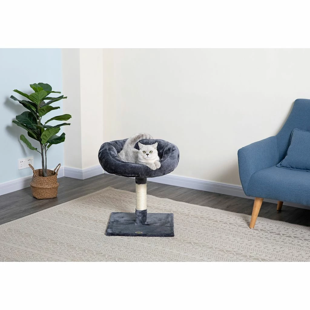 New! Go Pet Club 18 in. Cat Tree Perch with Sisal Scratching Post, Compressed Wood, Faux Fur Finish