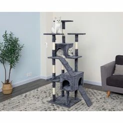 New! Go Pet Club 63 in. Economical Cat Tree with Sisal Scratching Posts, Compressed Wood, Faux Fur Finish