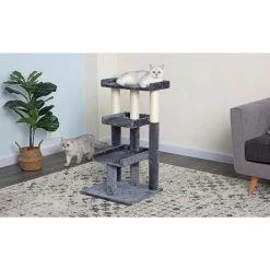 New! Go Pet Club 35 in. Classic Cat Tree Steps with Sisal Covered Posts, Compressed Wood, Faux Fur Finish
